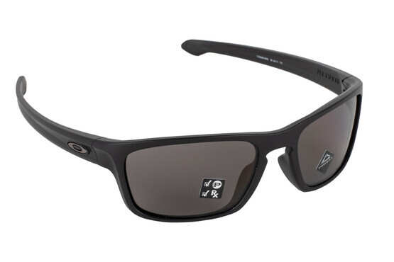 Oakley Standard Issue Silver Stealth Matte Black Glasses with Prizm Grey Polarized Lens